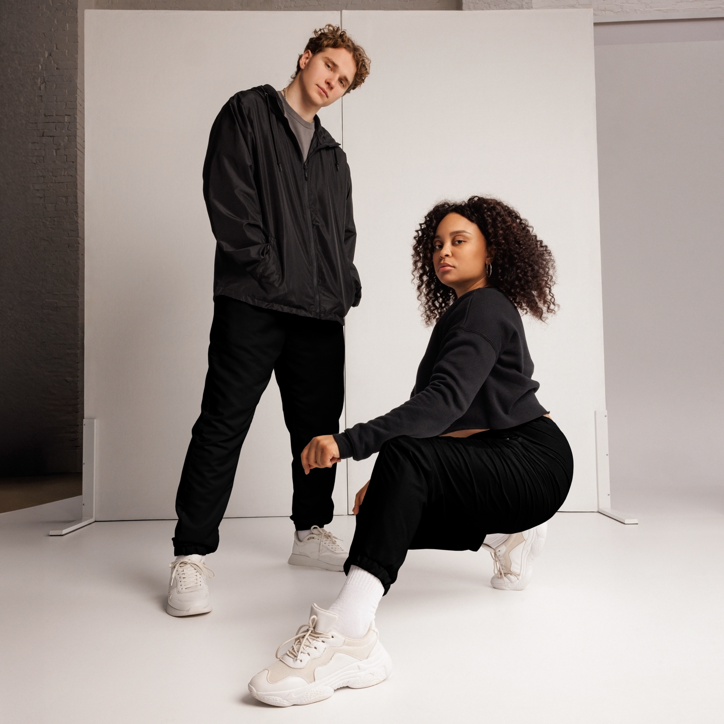 ATOH Unisex Track Pants | White Logo | Athleisure Classic Collection