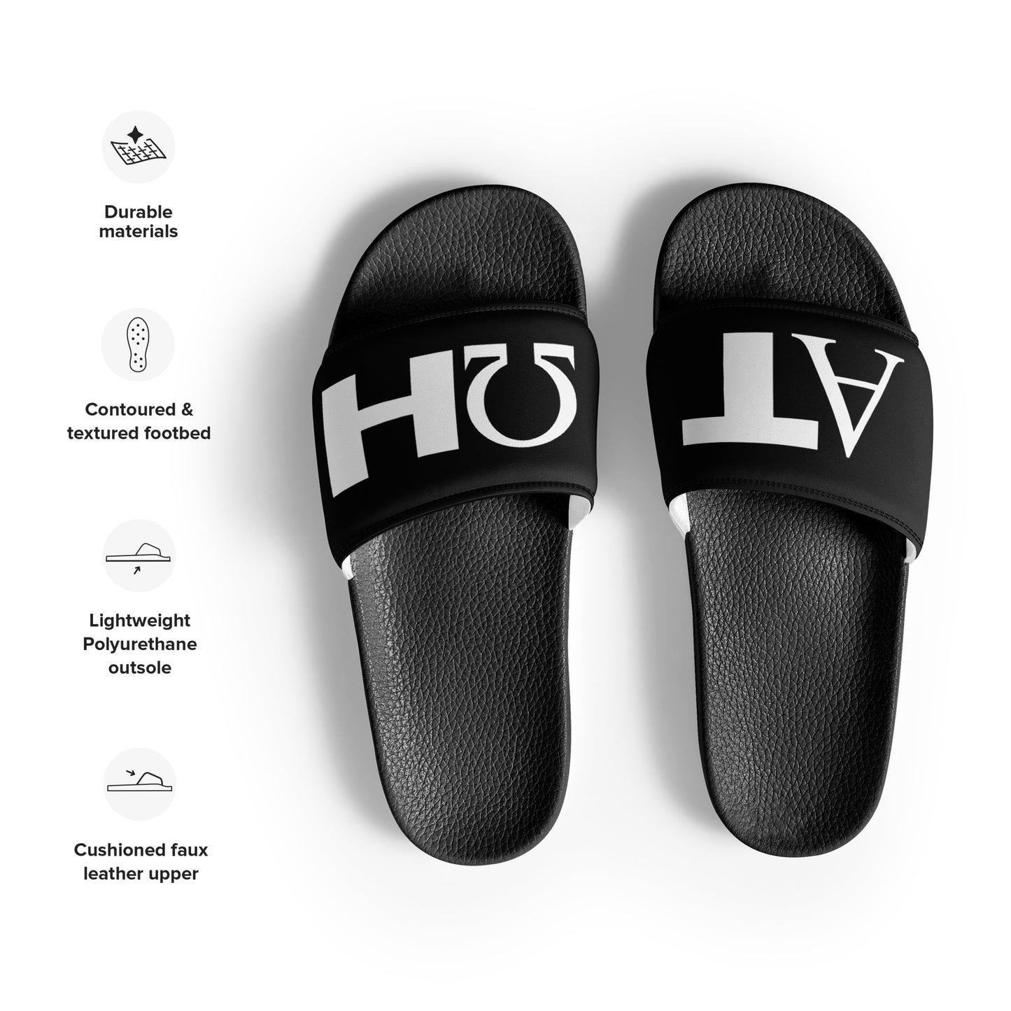 Men’s Alpha/Omega Slides | White Logo | Varsity Collection