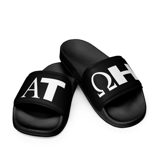 Men’s Alpha/Omega Slides | White Logo | Varsity Collection