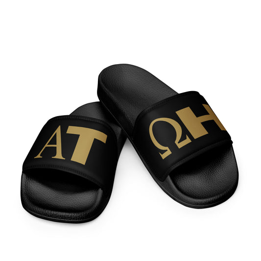Men’s Alpha/Omega Slides | Gold Logo | Varsity Collection