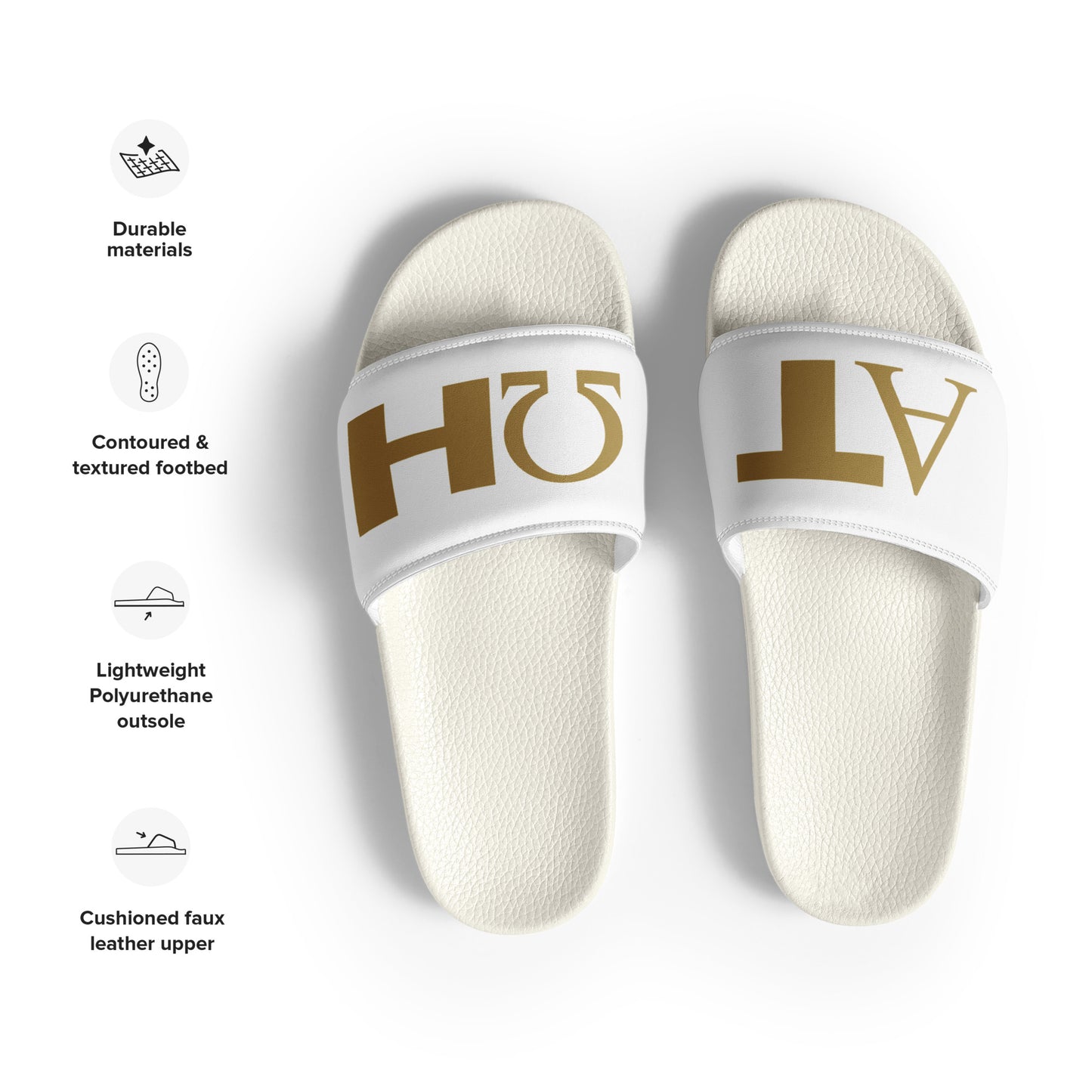 Men’s Alpha/Omega Slides | Gold Logo | Varsity Collection