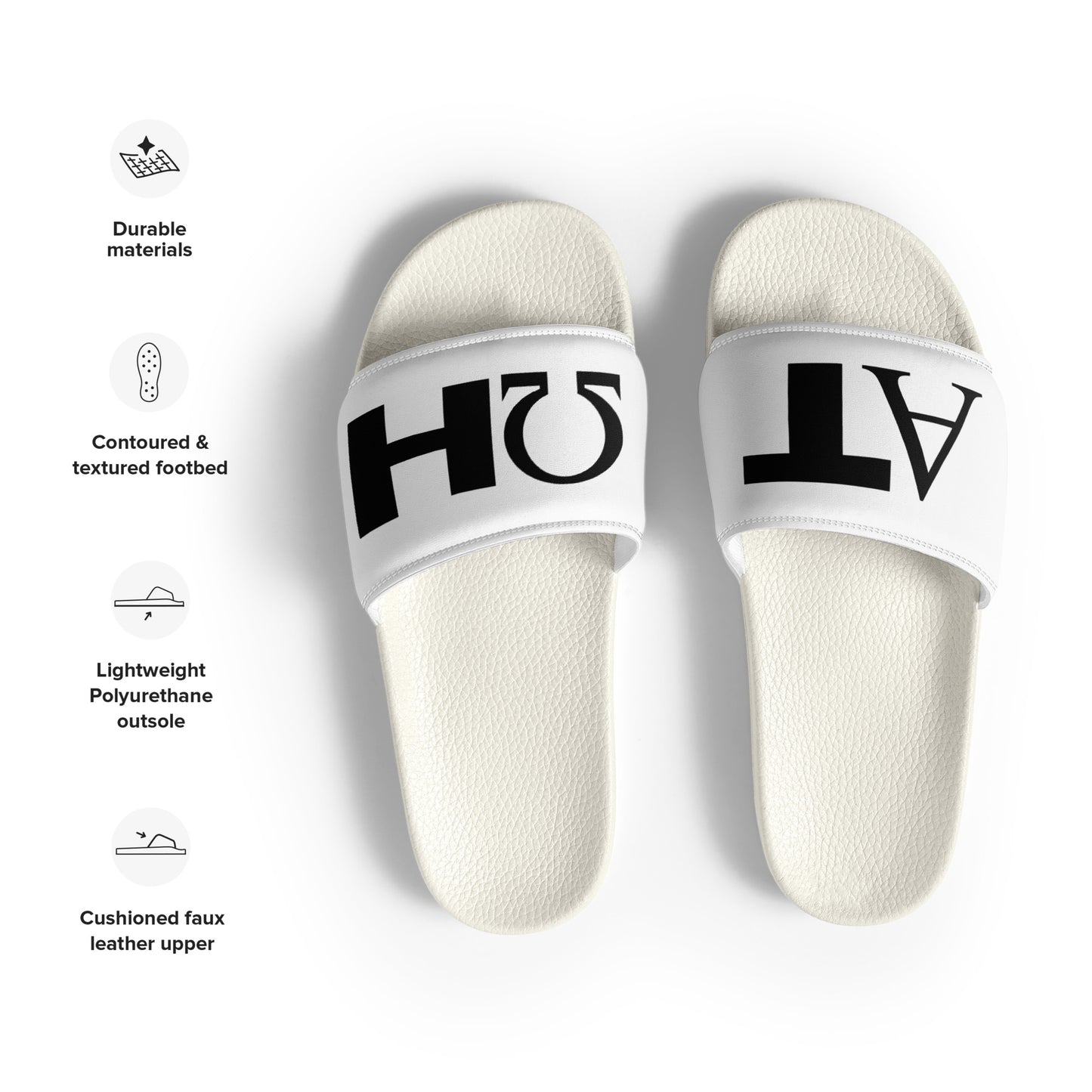 Men’s Alpha/Omega Slides | Black Logo | Varsity Collection