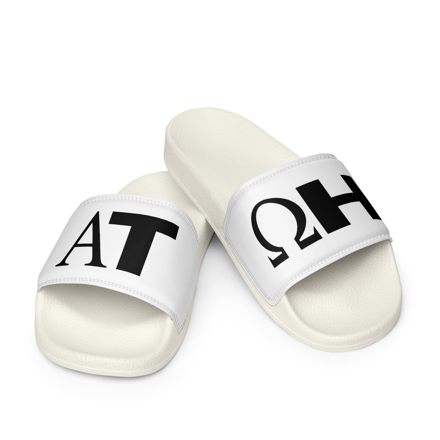 Men’s Alpha/Omega Slides | Black Logo | Varsity Collection